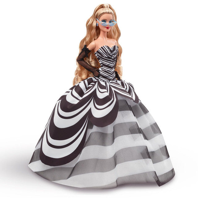 Barbie 65 Χρόνια-Ασπρόμαυρο Φόρεμα (HRM58)