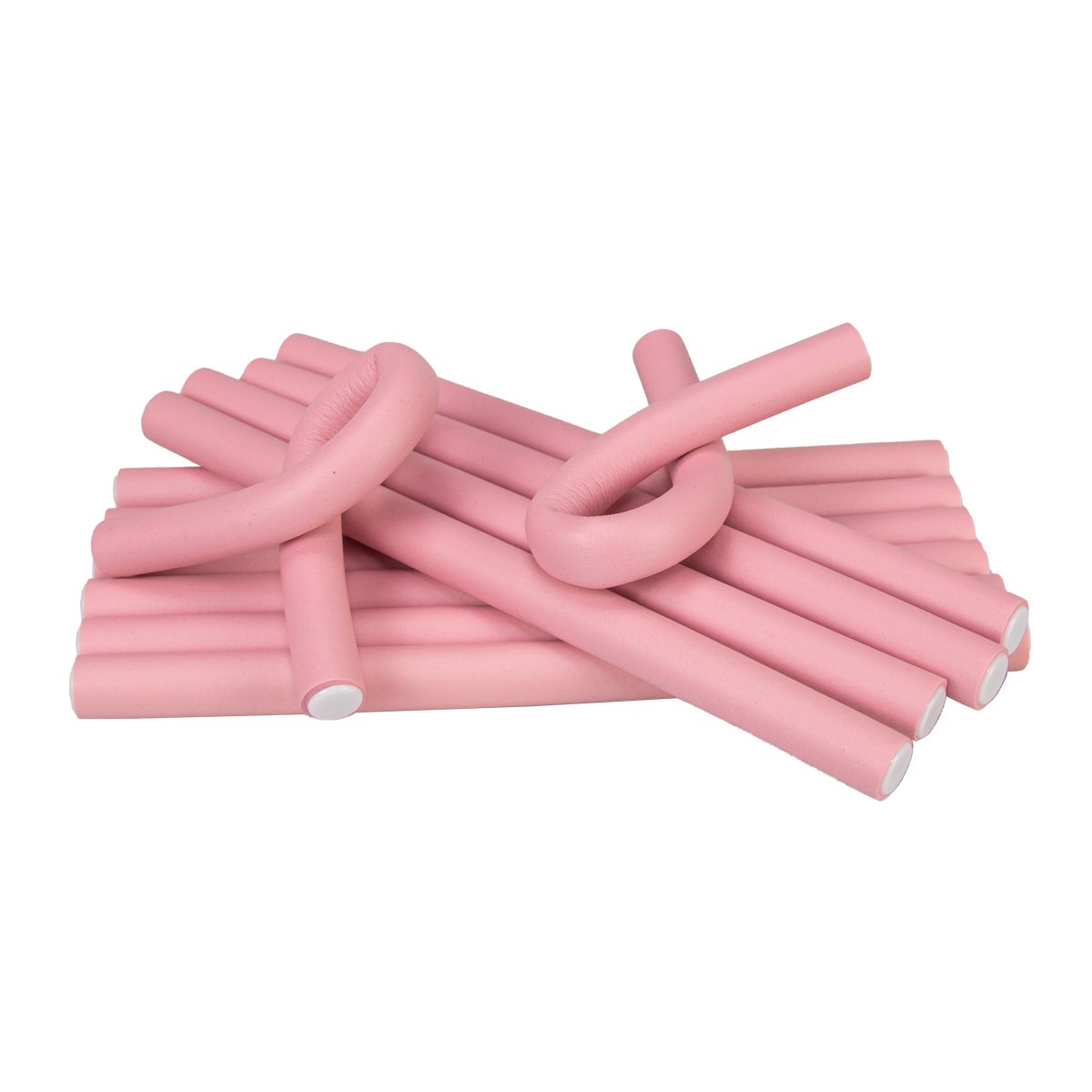 Heatless Bendy Hair Rollers Pink - 12 pcs | Vintage Cosmetic Co.