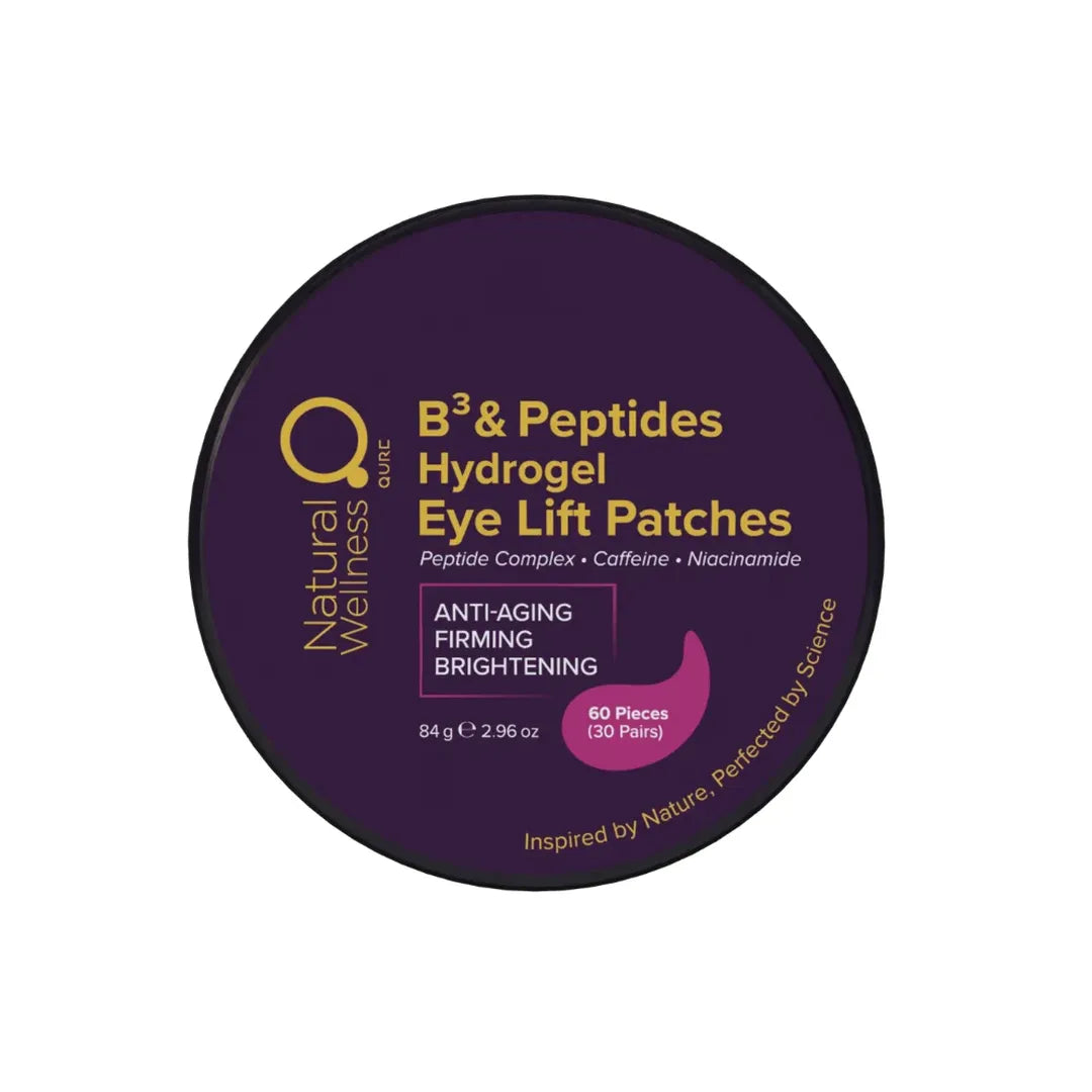 QURE | B³ & Peptides Hydrogel Eye Lift Patches 84g | Anti-Aging, Firming & Brightening (60pcs) | QBPHEP