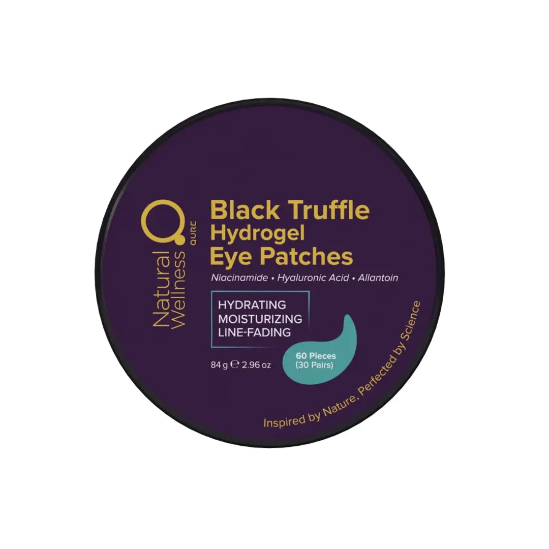 QURE | Black Truffle Hydrogel Eye Patches 84g | Hydrating, Moisturizing & Line-Fading (60pcs) | QBTHEP