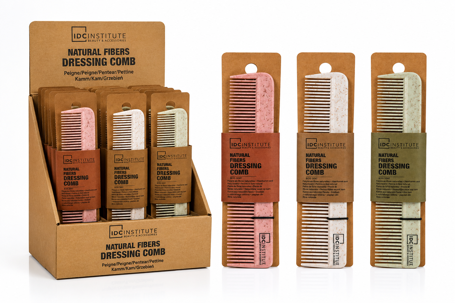 IDC Institute Natural Fibers Dressing Comb
