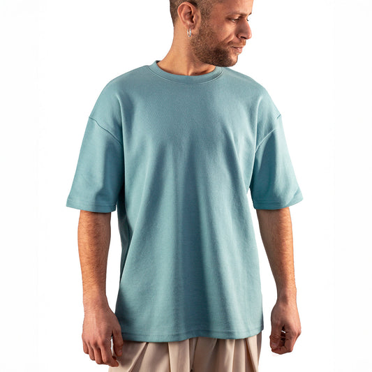 Ανδρικό Oversize T-Shirt 100% Βαμβάκι – Γαλάζιο,Μαύρο , Μπεζ,και Άσπρο