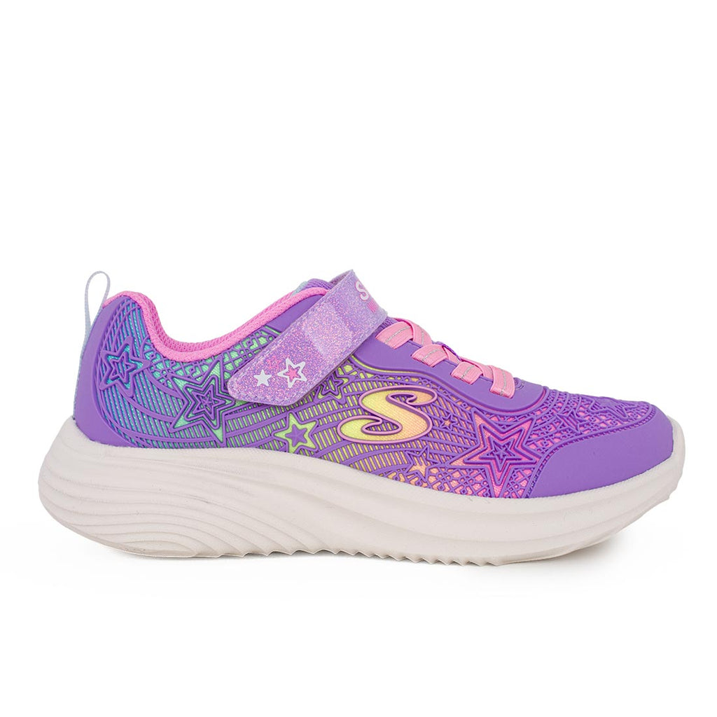 Skechers 303488L/LVMT Αθλητικό για κορίτσι σε συνθετικό οικολογικό δέρμα Πολύχρωμο-Μωβ