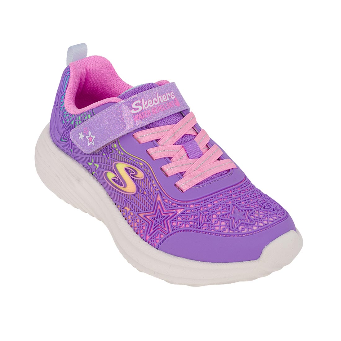 Skechers 303488L/LVMT Αθλητικό για κορίτσι σε συνθετικό οικολογικό δέρμα Πολύχρωμο-Μωβ