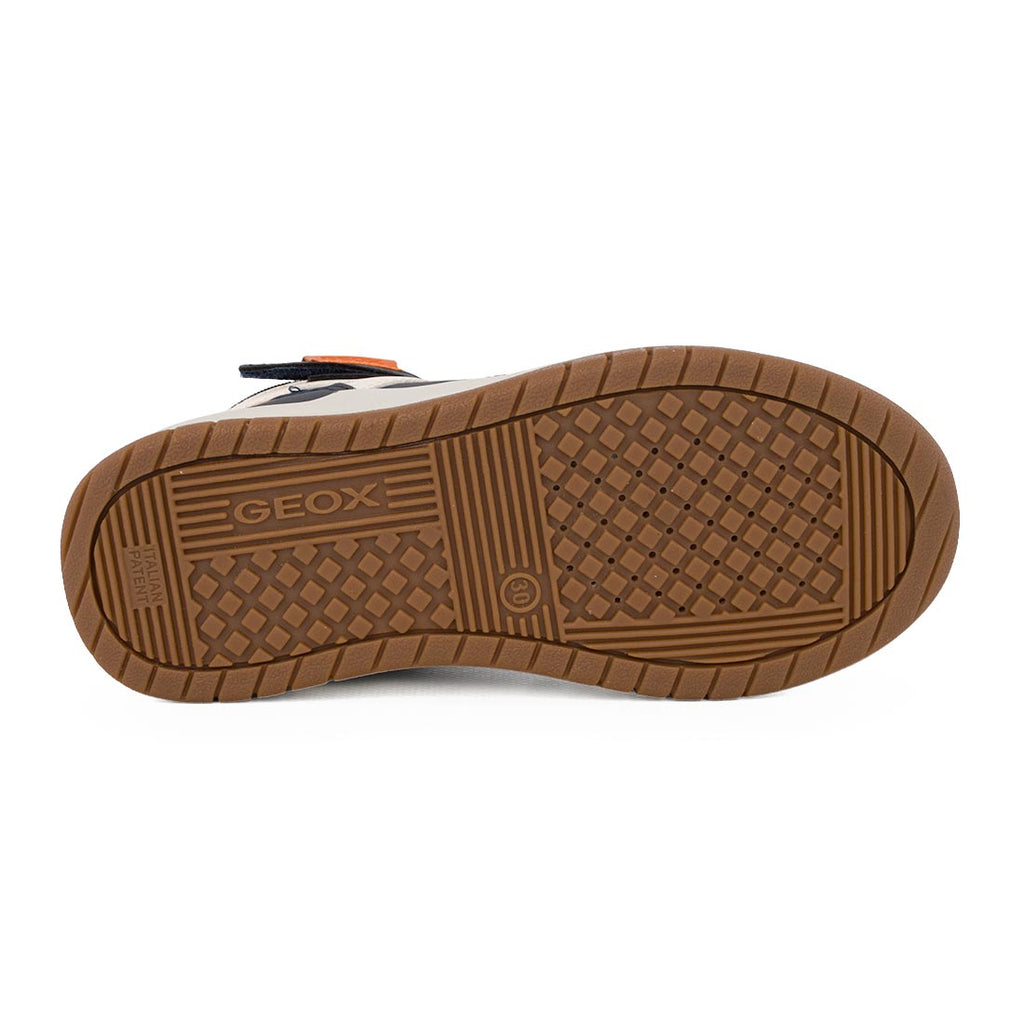 Geox PERTH BOY J367RF 0MEMS C4002 Μποτάκι για αγόρι δερμάτινο Πορτοκαλί-Μπλε