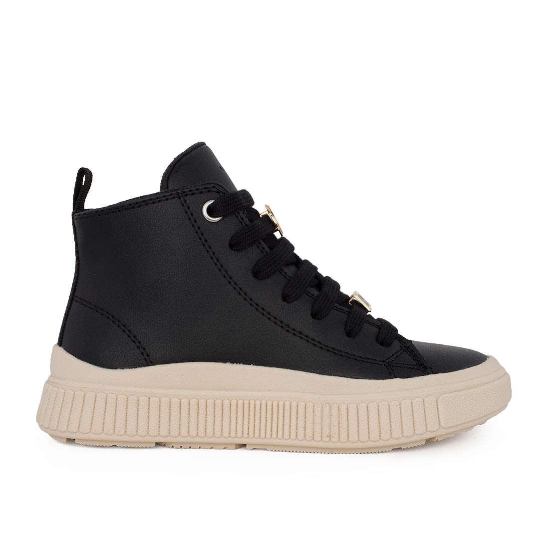 Geox LAQUINNY GIRL J66M3A 000BC C9999 Μποτάκι Happy  για κορίτσι δερμάτινο Μαύρο