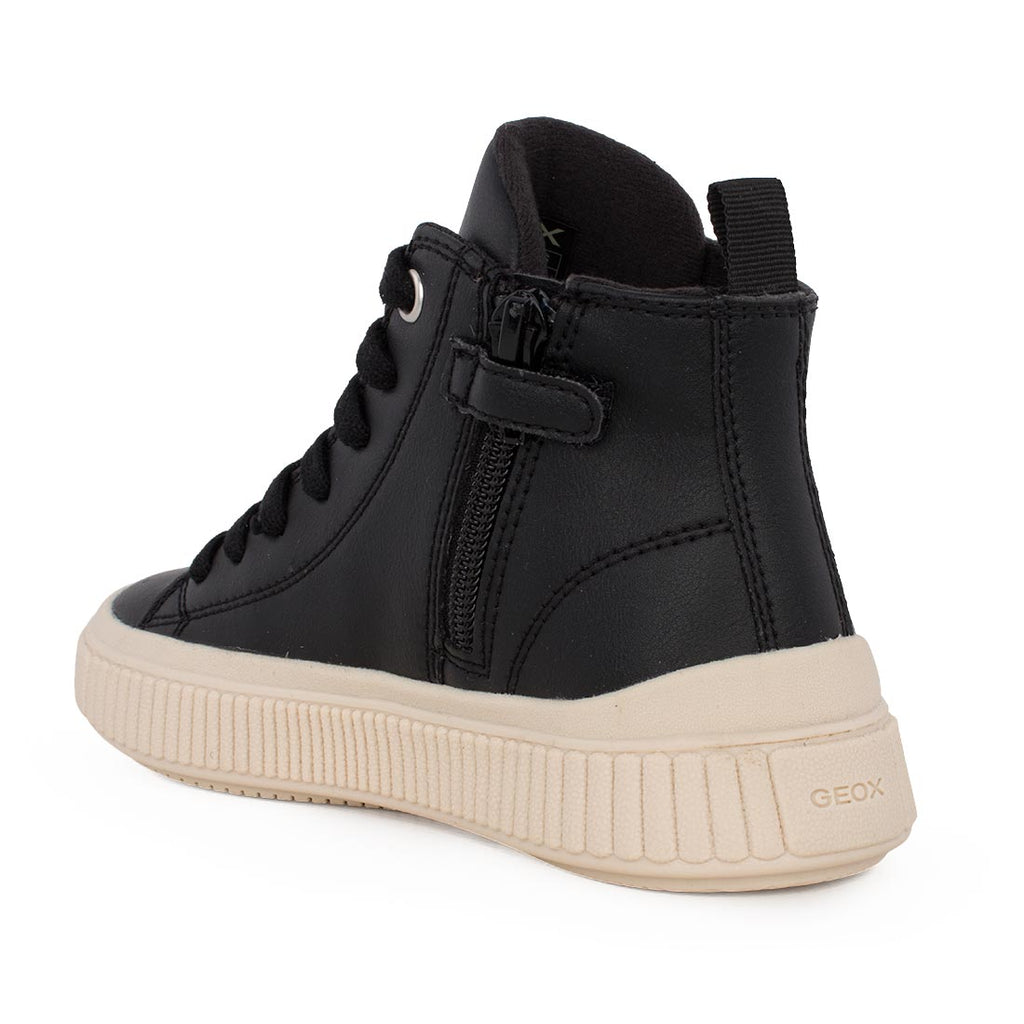 Geox LAQUINNY GIRL J66M3A 000BC C9999 Μποτάκι Happy  για κορίτσι δερμάτινο Μαύρο