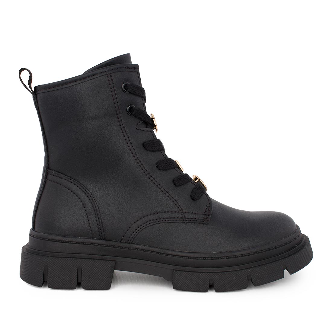 Geox J KARSYN G. J660KH 0003W C9999 Μποτάκι για κορίτσι δερμάτινο Μαύρο