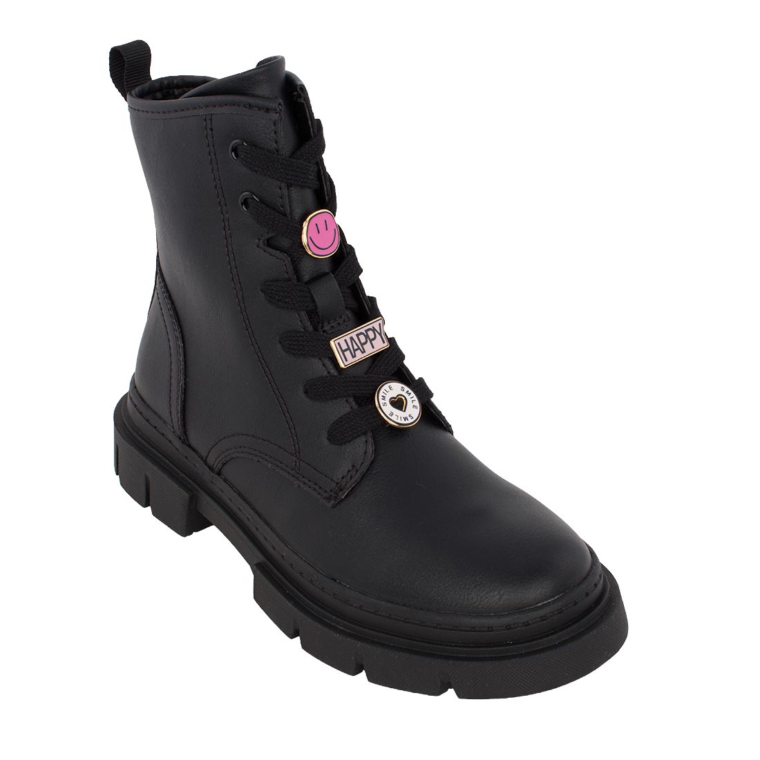 Geox J KARSYN G. J660KH 0003W C9999 Μποτάκι για κορίτσι δερμάτινο Μαύρο