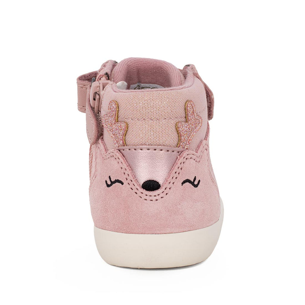 Geox GISLI BABY GIRL B661MA 022BC C8014 Μποτάκι για κορίτσι δερμάτινο Ροζ