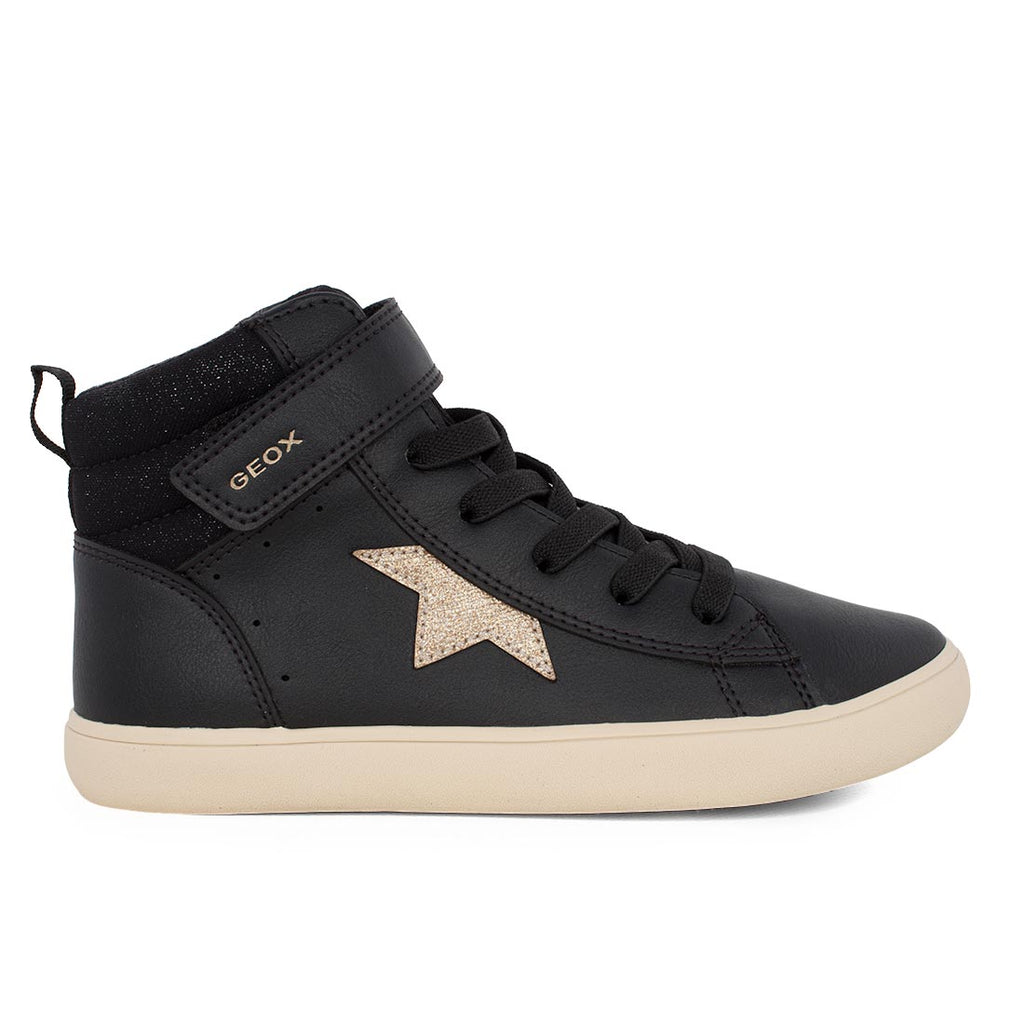 Geox J GISLI GIRL C J564NC 054AS C9BB5 Μποτάκι για κορίτσι δερμάτινο Μαύρο