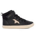 Geox J GISLI GIRL C J564NC 054AS C9BB5 Μποτάκι για κορίτσι δερμάτινο Μαύρο