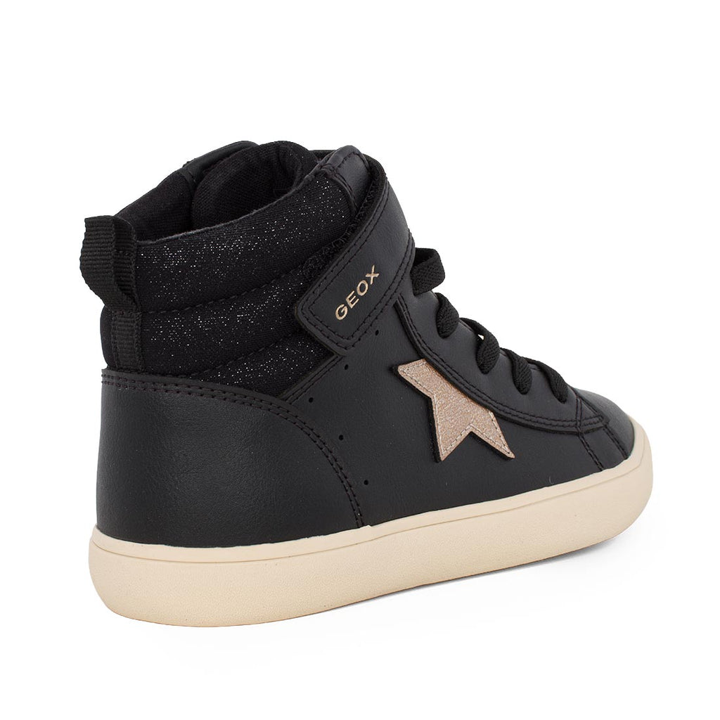 Geox J GISLI GIRL C J564NC 054AS C9BB5 Μποτάκι για κορίτσι δερμάτινο Μαύρο