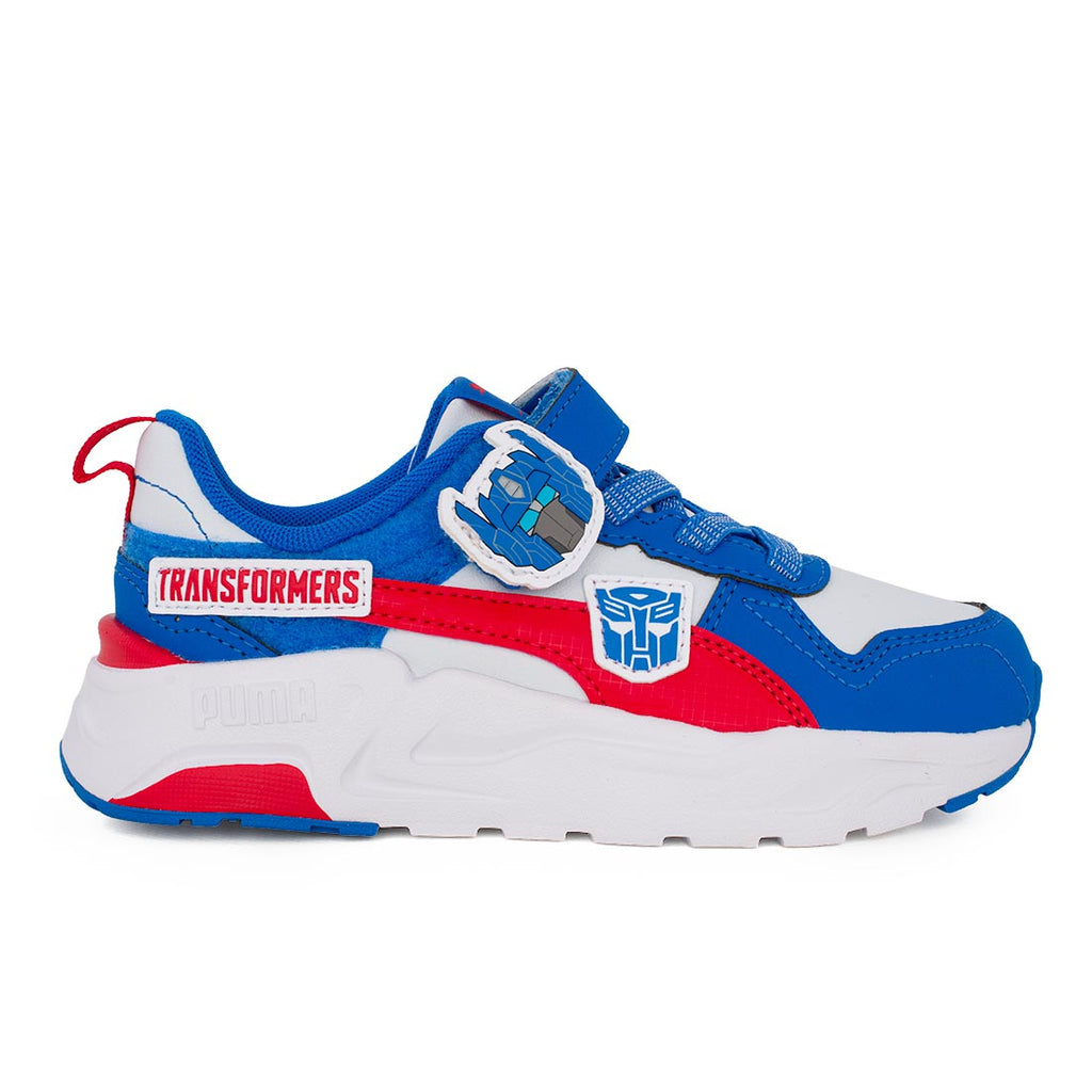 Puma Transformers Trinity 2LT Ac+Inf 409105 01 Αθλητικό για αγόρι σε ύφασμα και συνθετικό υλικό Λευκό-Κόκκινο-Μπλέ