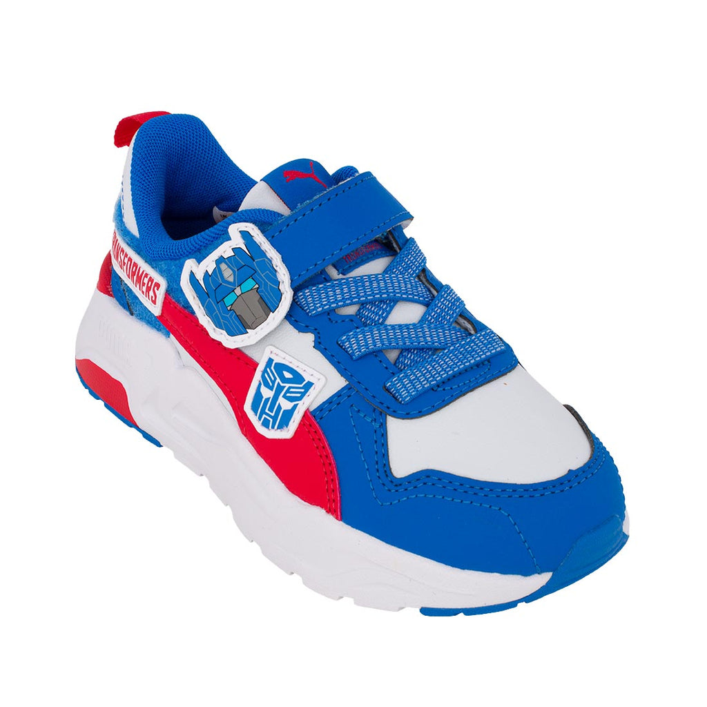 Puma Transformers Trinity 2LT Ac+Inf 409105 01 Αθλητικό για αγόρι σε ύφασμα και συνθετικό υλικό Λευκό-Κόκκινο-Μπλέ