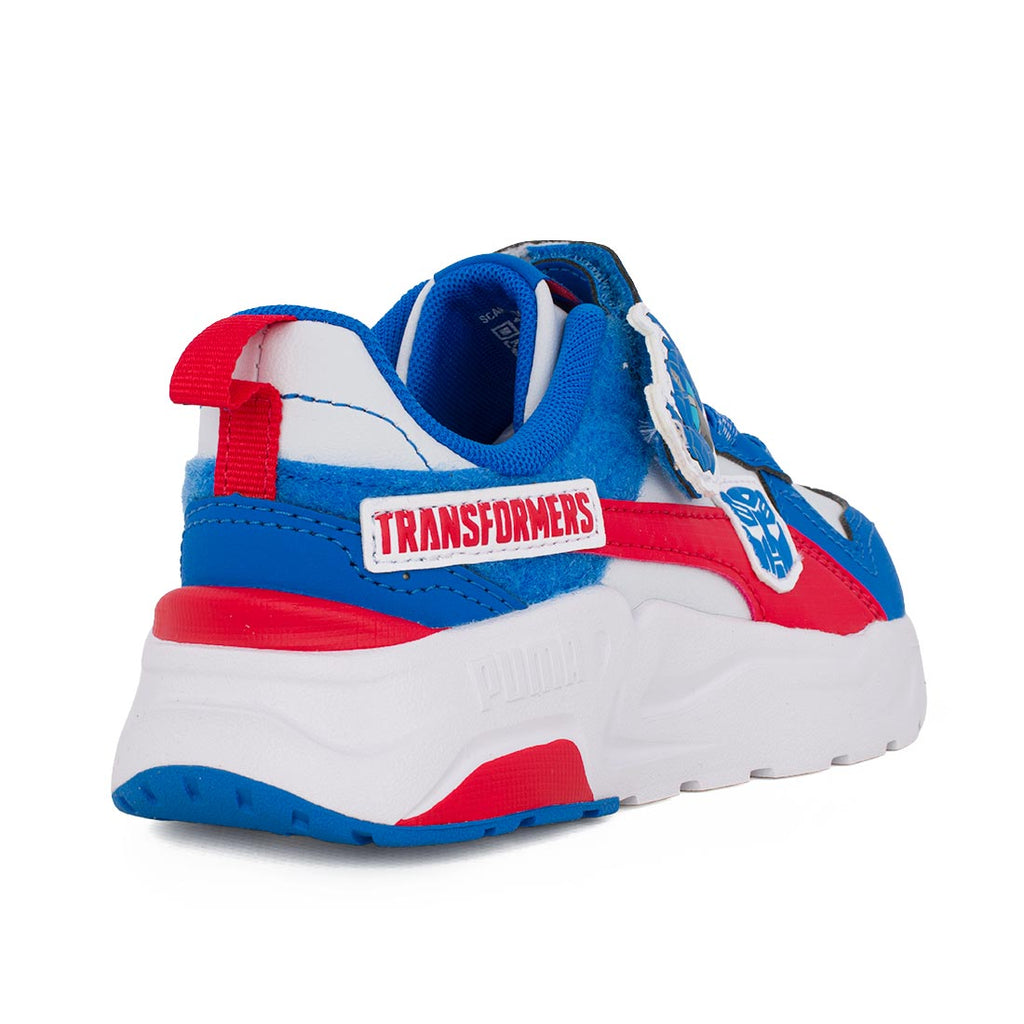 Puma Transformers Trinity 2LT Ac+Inf 409105 01 Αθλητικό για αγόρι σε ύφασμα και συνθετικό υλικό Λευκό-Κόκκινο-Μπλέ