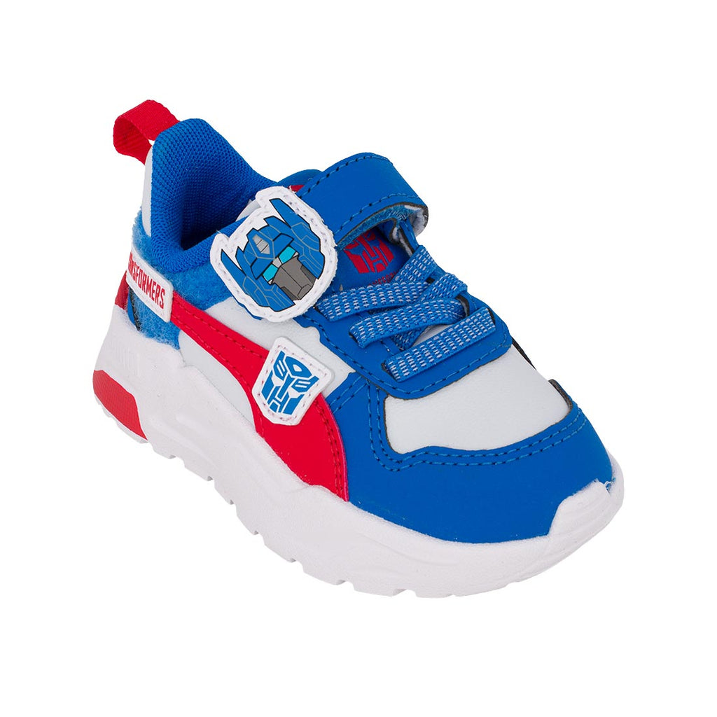 Puma Transformers Trinity 2LT Ac+Inf 409106 01 Αθλητικό για αγόρι σε ύφασμα και συνθετικό υλικό Λευκό-Κόκκινο-Μπλέ