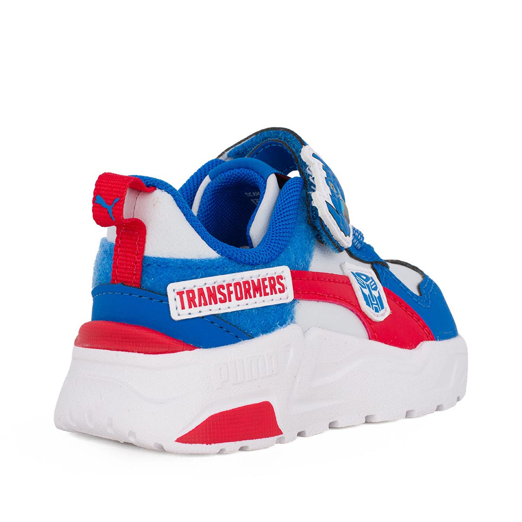 Puma Transformers Trinity 2LT Ac+Inf 409106 01 Αθλητικό για αγόρι σε ύφασμα και συνθετικό υλικό Λευκό-Κόκκινο-Μπλέ