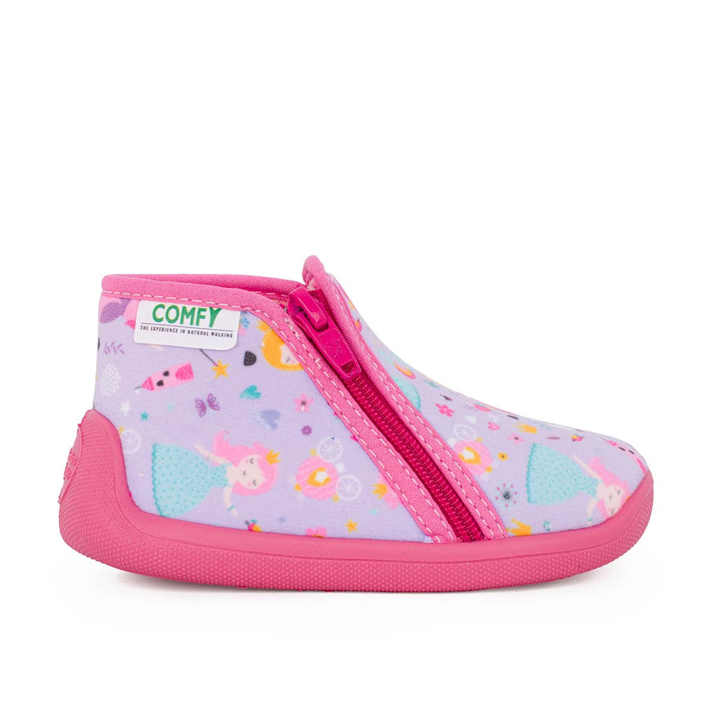 Comfy GRAFFPVT-1754 Παντοφλάκι για κορίτσι σε ύφασμα Λιλά-Ροζ
