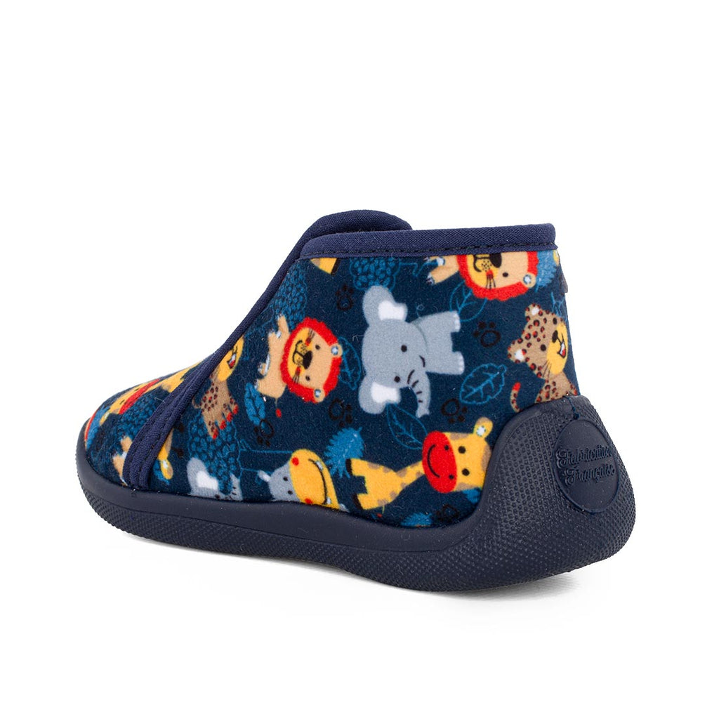 Comfy GRAFF1PVT-1711 Παντοφλάκι για αγόρι σε ύφασμα Πολύχρωμο-Μπλε