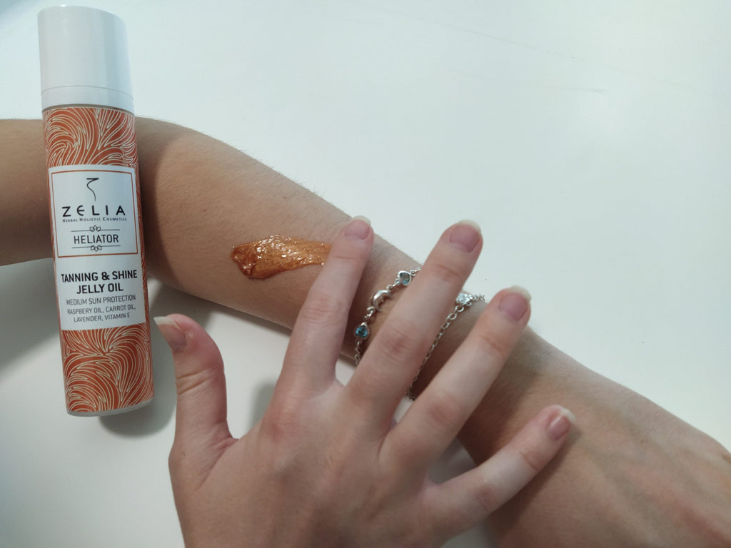 ZЄLIA | Tanning & Shine Jelly Oil με glitter ‘HELIATOR’ – 100 ml