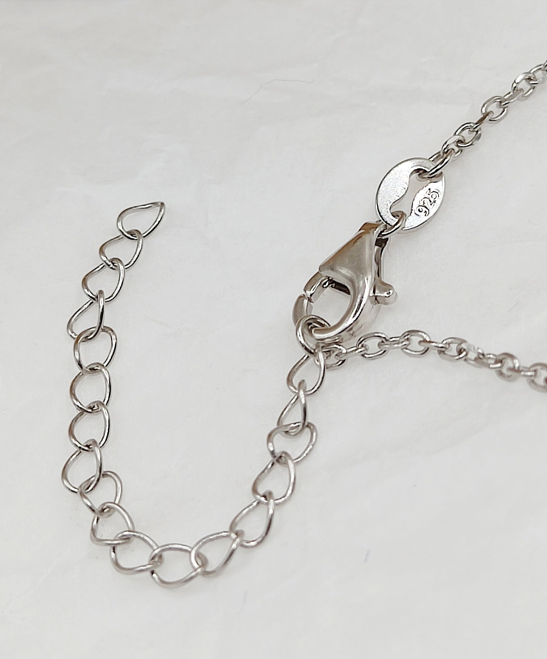 Κολιέ Van Cleef από ασήμι 925 επιπλατινωμένο με φίλτισι