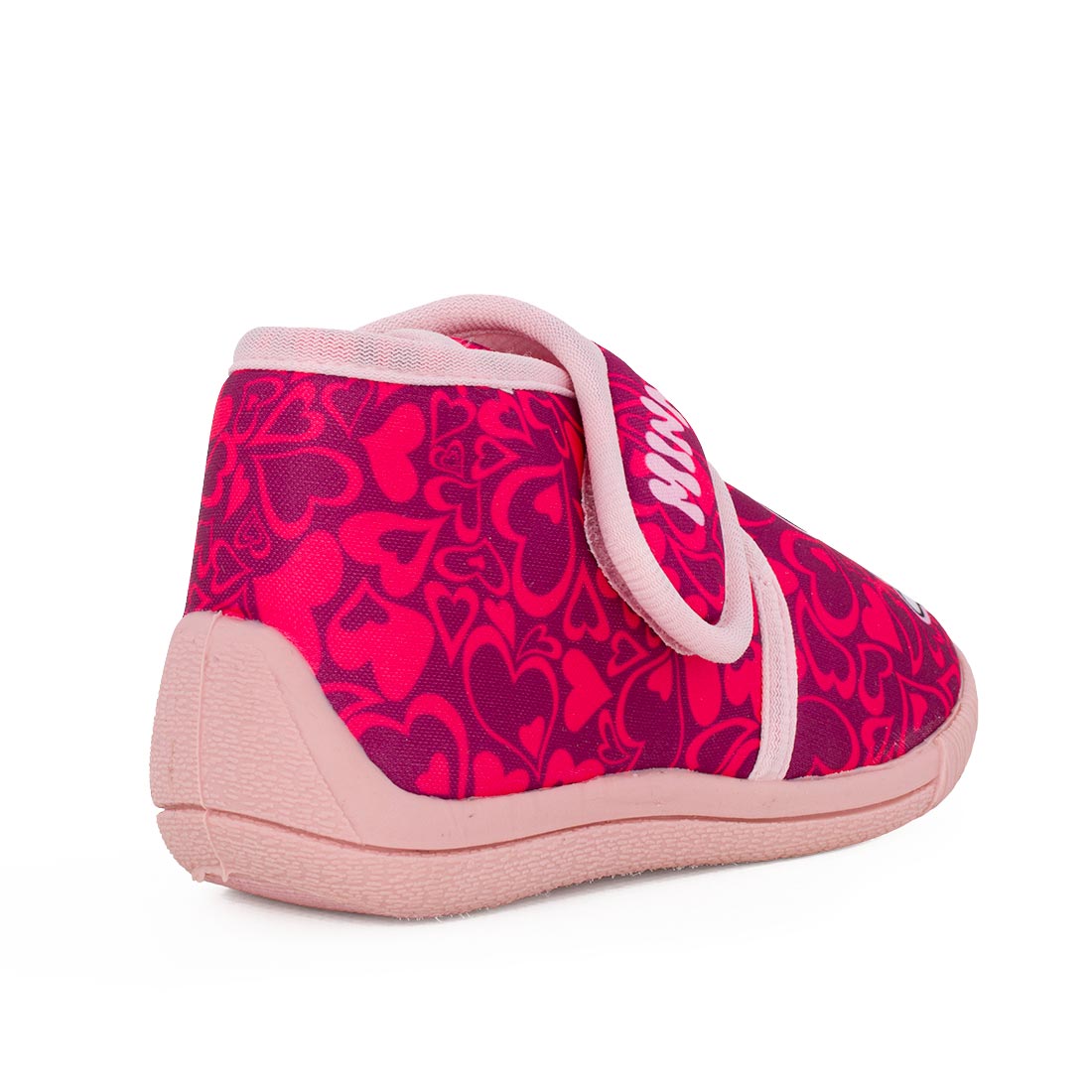 Disney DM011823 Παντοφλάκι Minnie Mouse για κορίτσι σε ύφασμα Κόκκινο-Ροζ