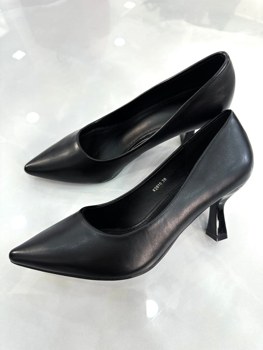 Classic Modern Γόβα με Μεσαίο Λεπτό Τακούνι Black