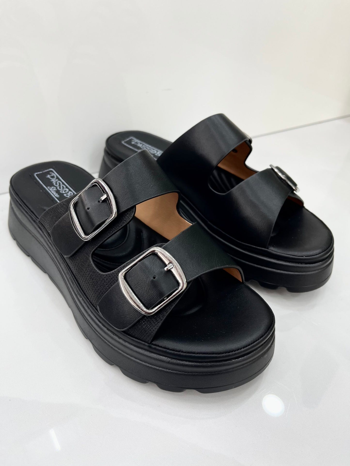 Ανατομική Flatform Παντόφλα Black