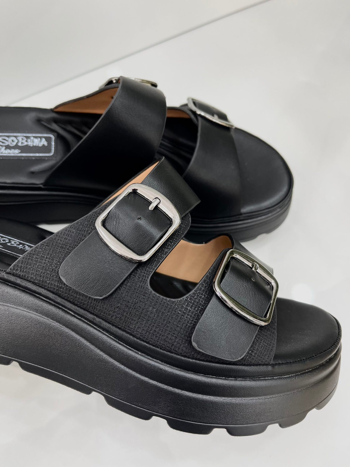 Ανατομική Flatform Παντόφλα Black
