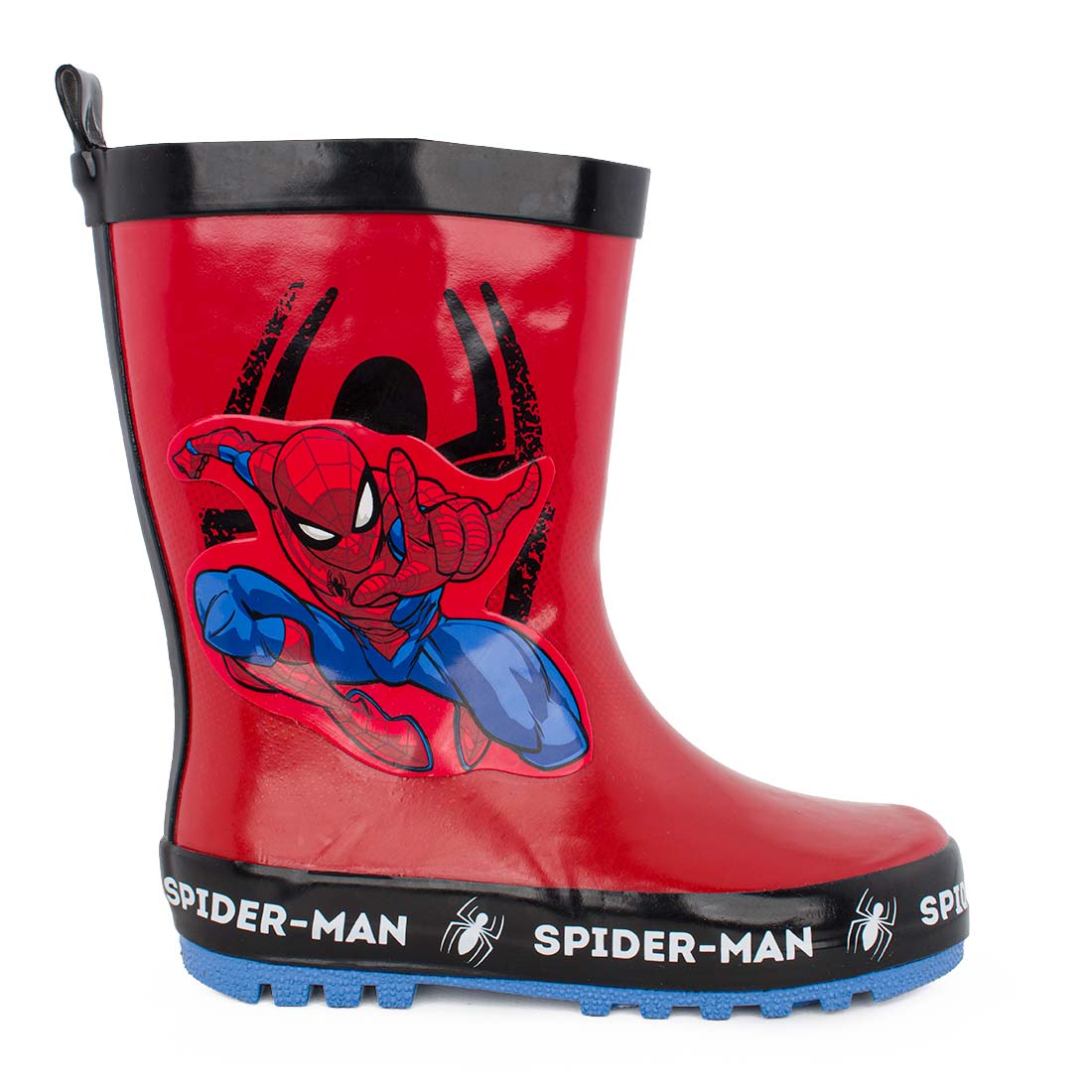 MARVEL SP015630 SPIDERMAN Γαλότσα για αγόρι σε συνθετικό υλικό Μαύρο-Κόκκινο