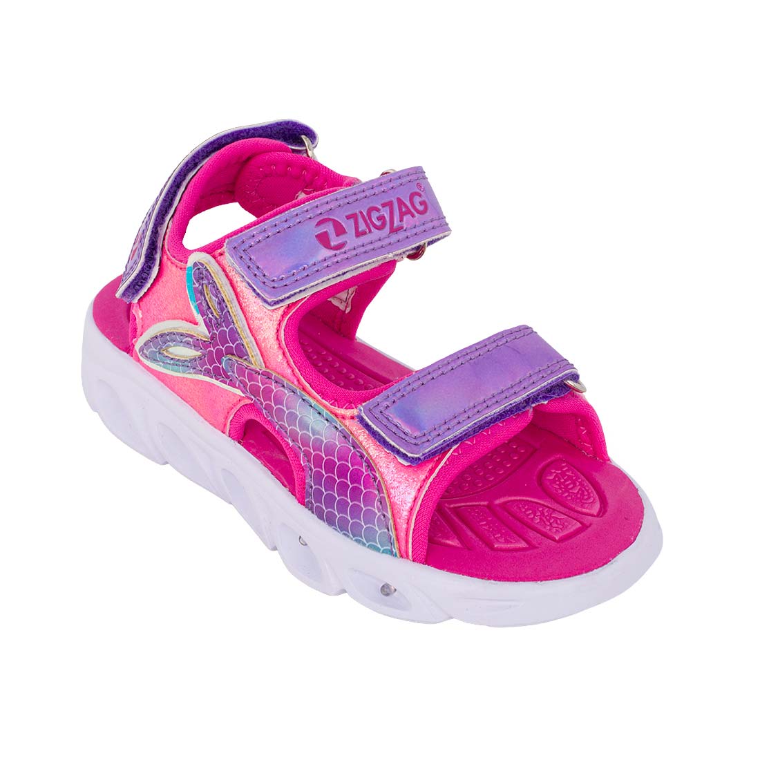 ZIG-ZAG Z262445-4356 Πέδιλο για κορίτσι με φωτάκια σε συνθετικό υλικό Φουξ-Μώβ