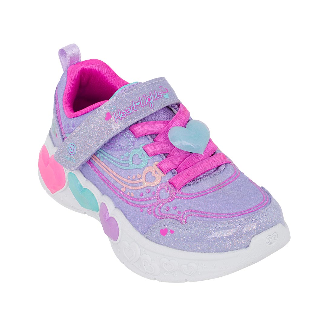 Skechers 303266LC/LVMT Αθλητικό με φωτάκια On/Off για κορίτσι σε συνθετικό υλικό και αδιαβροχοποιημένο ύφασμα Λιλά