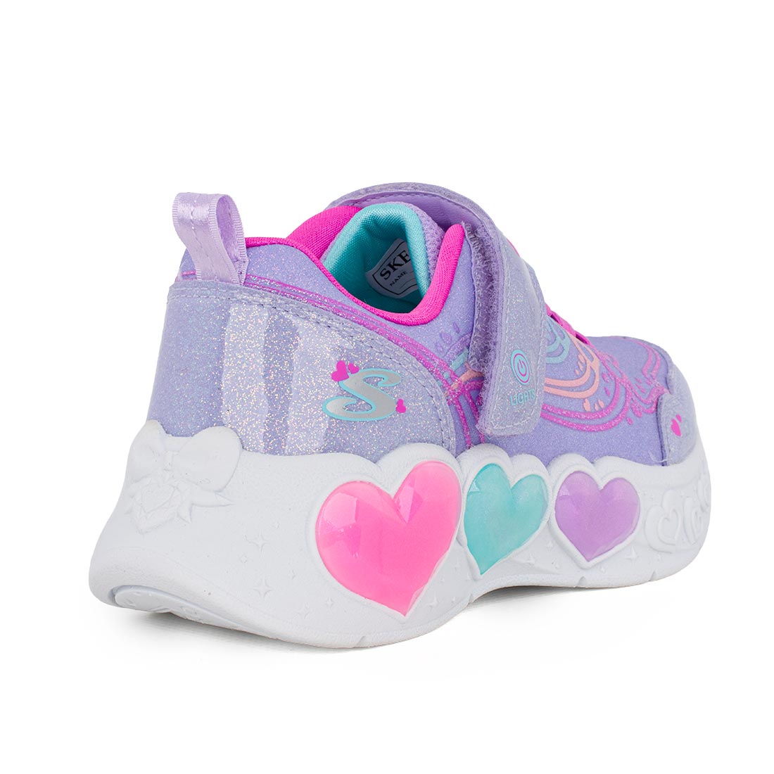 Skechers 303266LC/LVMT Αθλητικό με φωτάκια On/Off για κορίτσι σε συνθετικό υλικό και αδιαβροχοποιημένο ύφασμα Λιλά