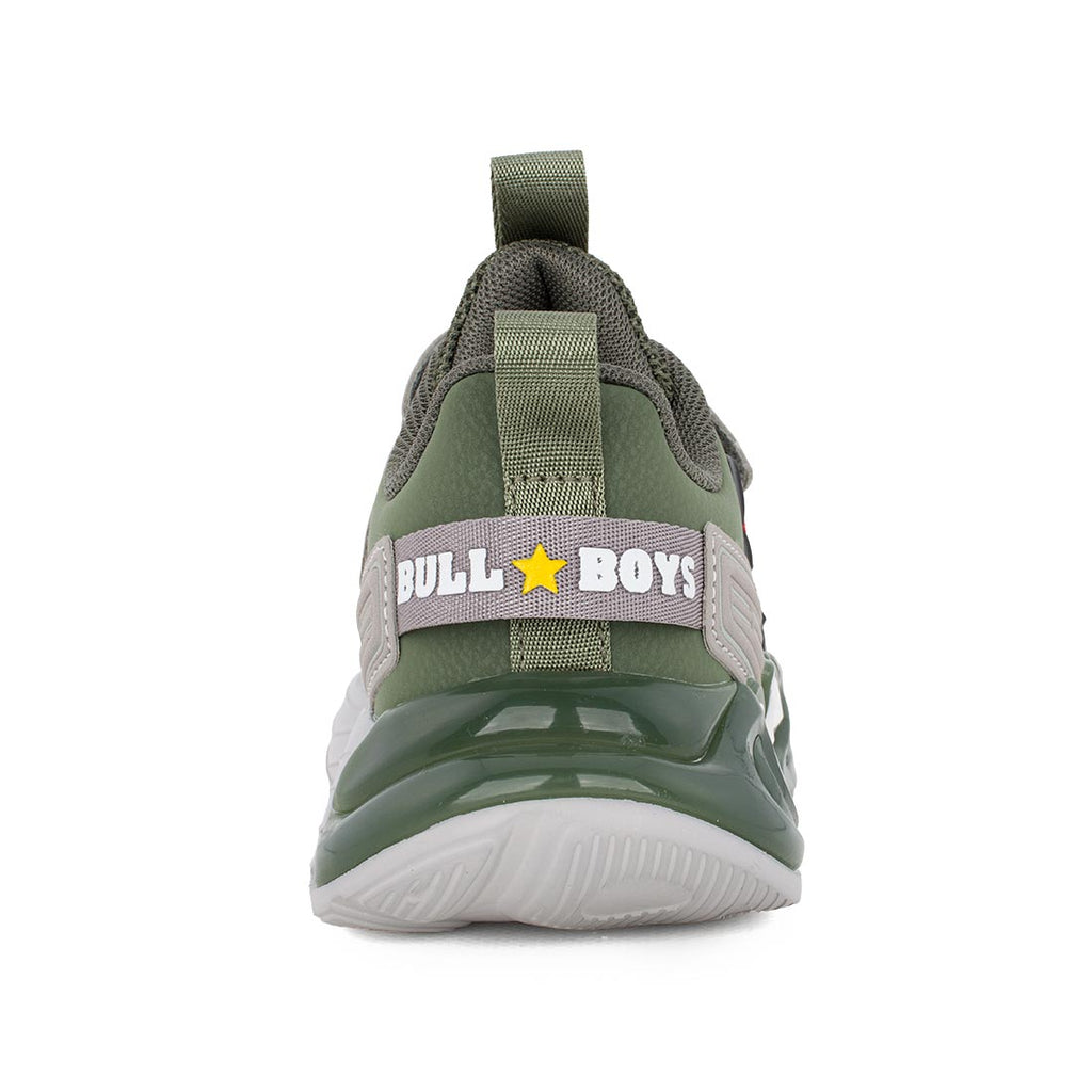 Bull Boys T-REX DNAL5280-VE01 Αθλητικό με φωτάκια On/Off για αγόρι σε συνθετικό υλικό Γκρί-Χακί