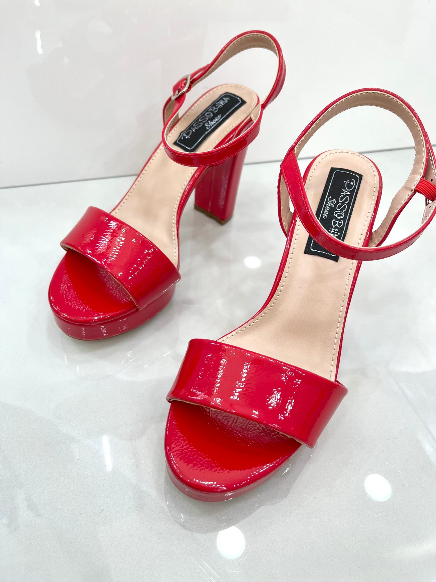 High Heel Πέδιλο Λουστρίν Red