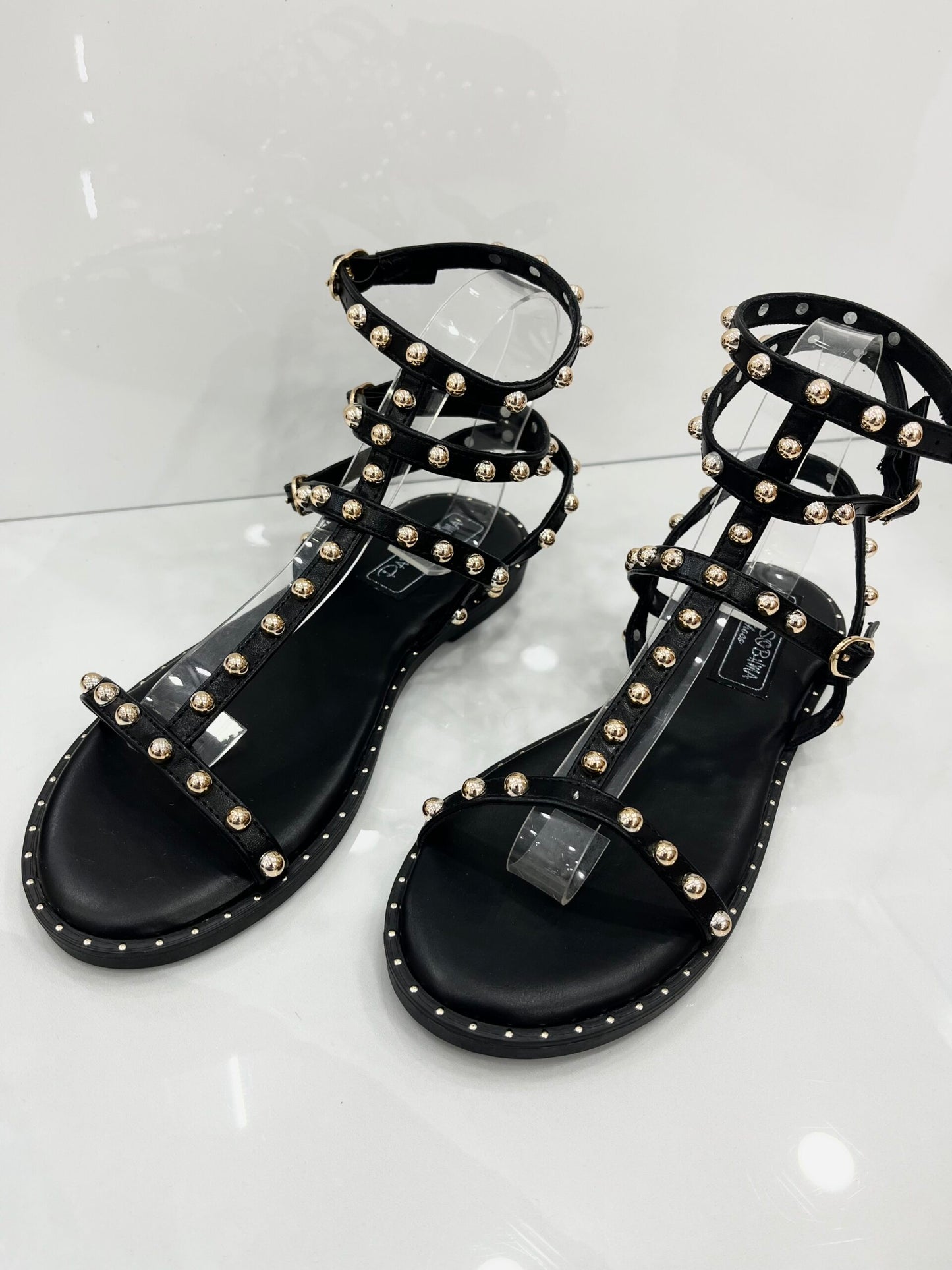 Flat Sandals με Τρουκς Black