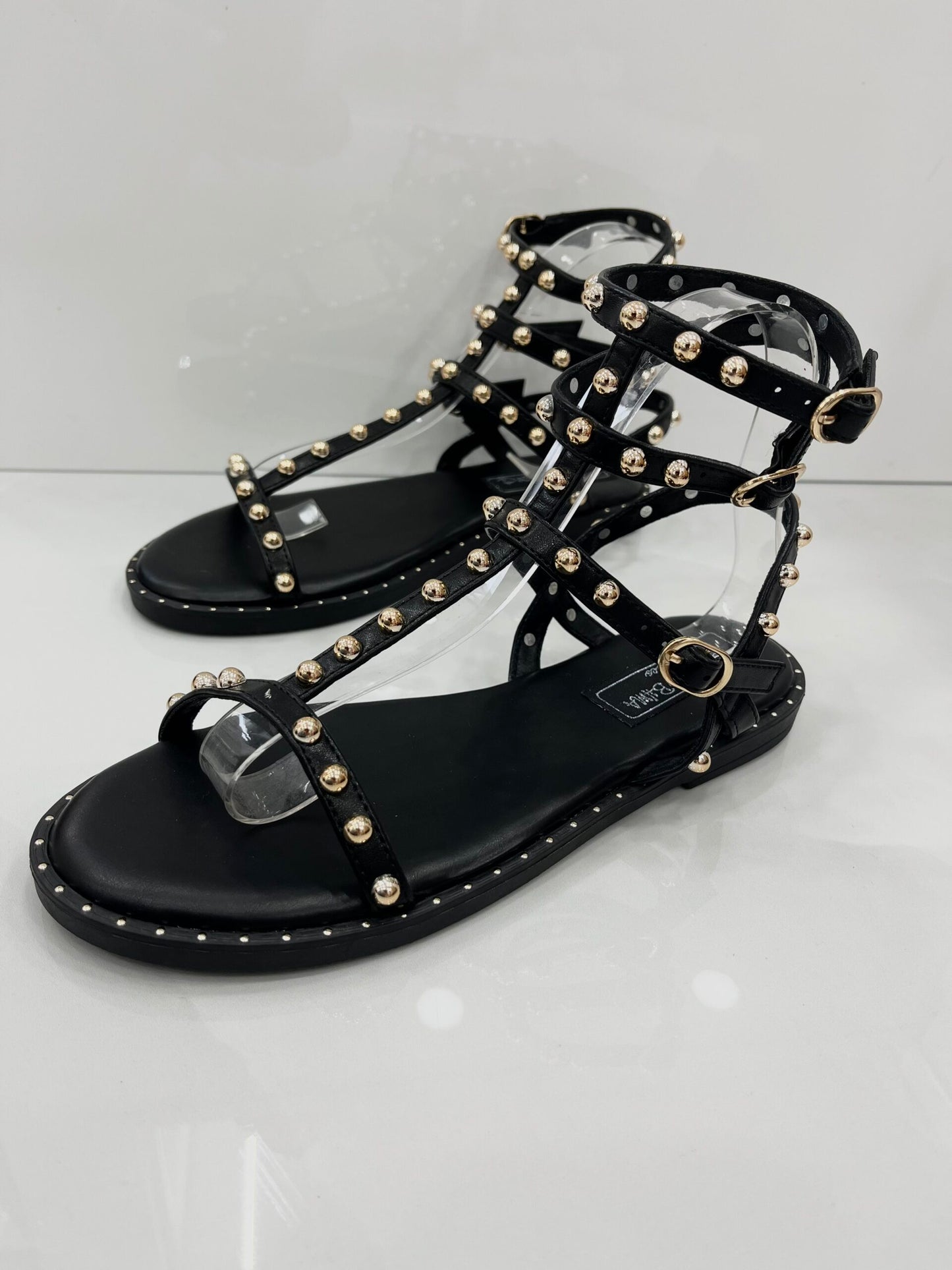 Flat Sandals με Τρουκς Black