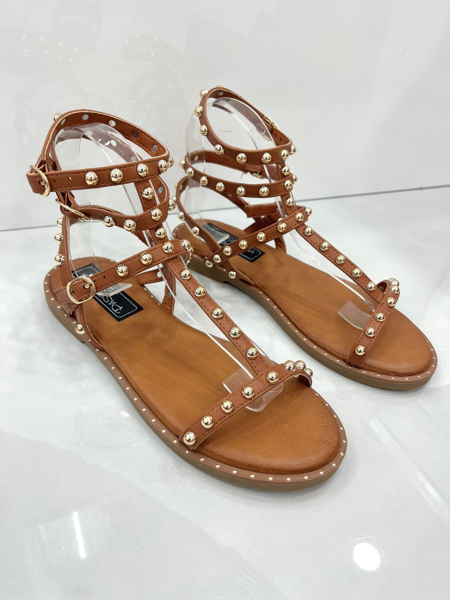 Flat Sandals με Τρουκς Camel