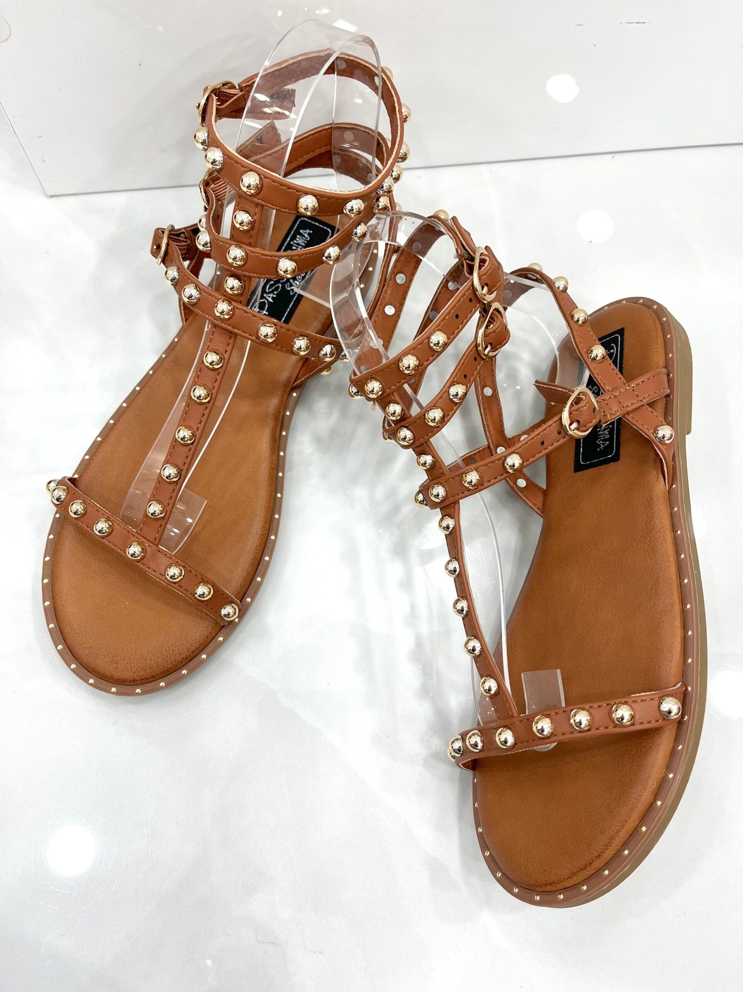 Flat Sandals με Τρουκς Camel