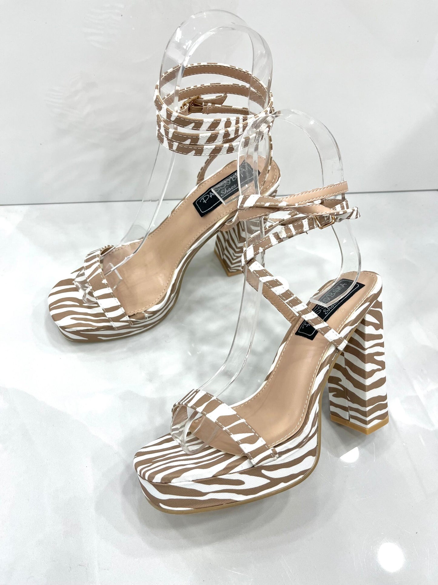 High Heel Πέδιλο με Φιάπα Leopard
