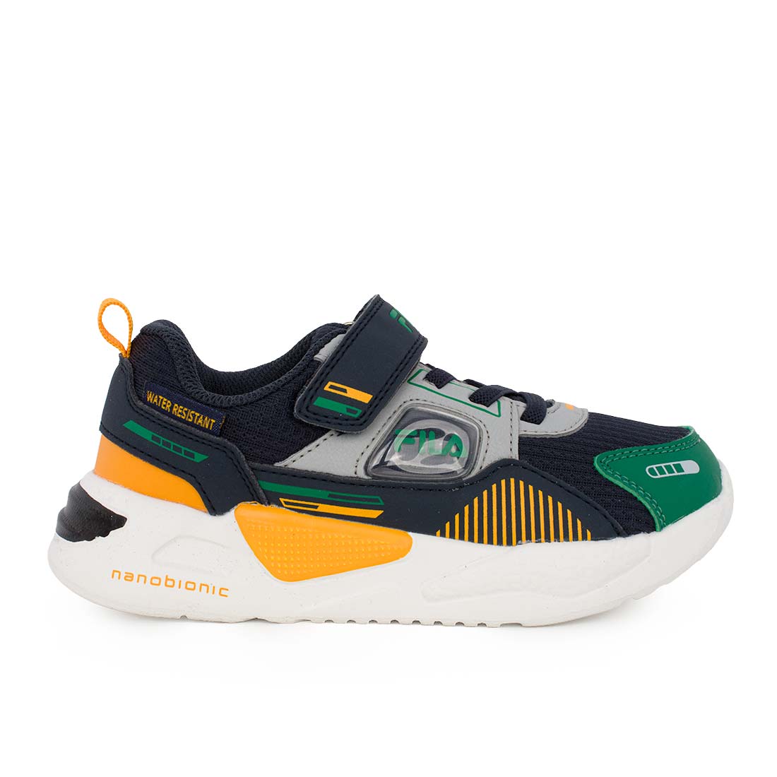 Fila MEMORY KILIGSTON 3W/R 3AF53001-265 Αθλητικό για αγόρι σε συνθετικό δέρμα και αδιαβροχοποιημένο πανί (Water Resistan) Πράσινο-Μπλέ