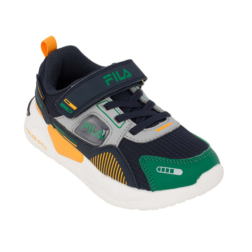 Fila MEMORY KILIGSTON 3W/R 3AF53001-265 Αθλητικό για αγόρι σε συνθετικό δέρμα και αδιαβροχοποιημένο πανί (Water Resistan) Πράσινο-Μπλέ
