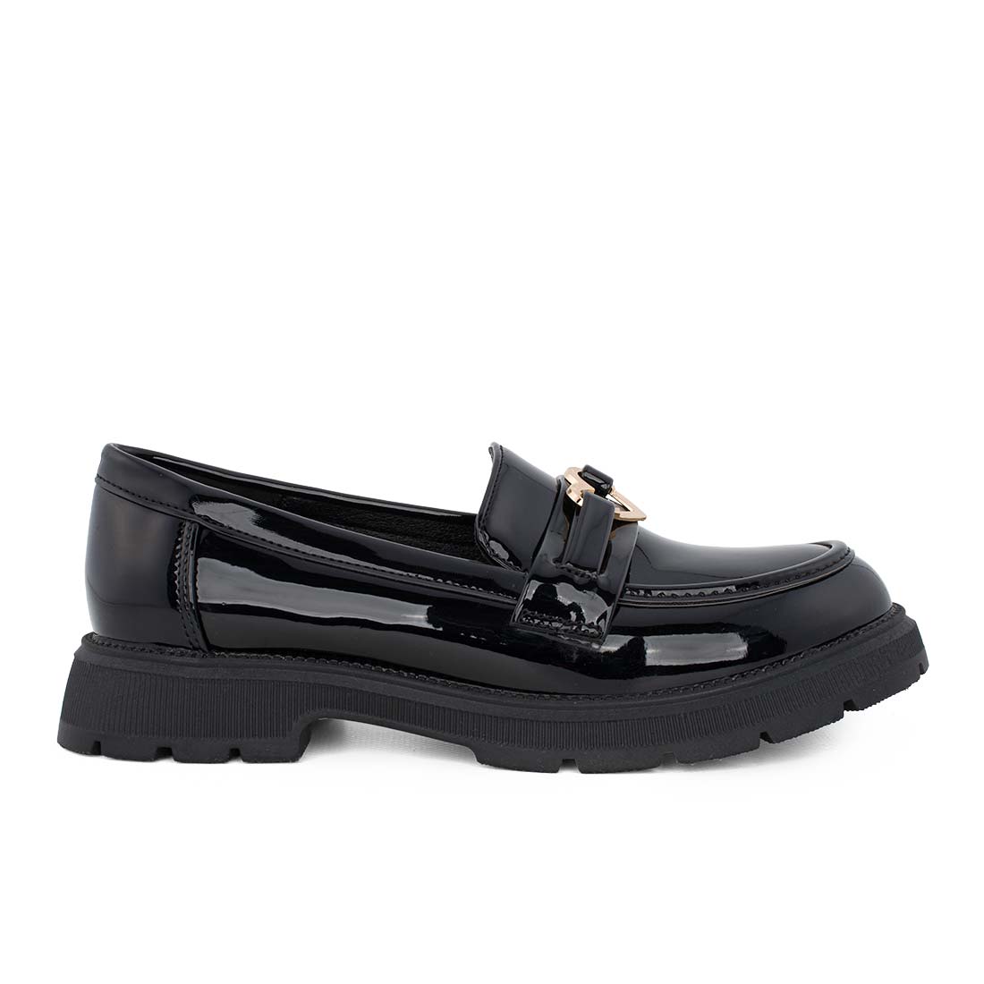 Exe XA21U6232007 Loafers για κορίτσι σε οικολογικό δέρμα Λουστρίν Μαύρη