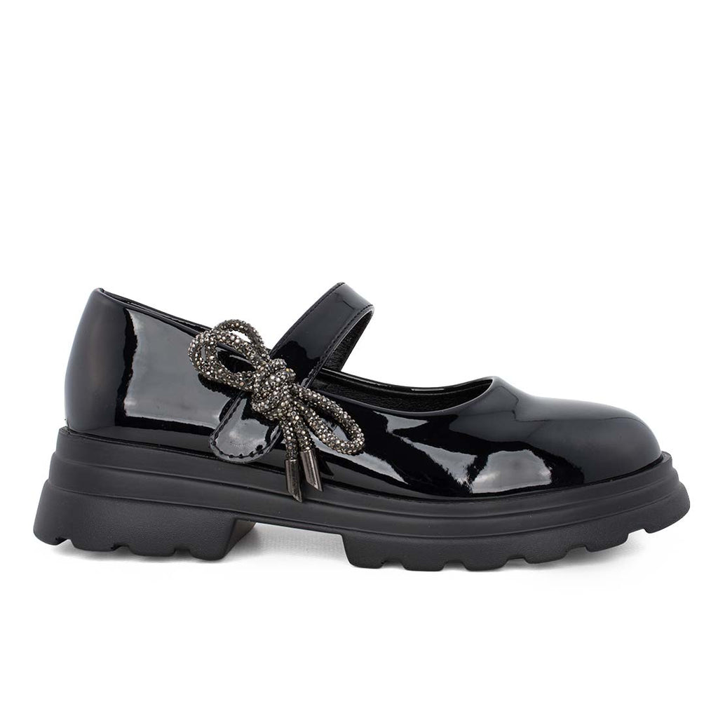 Exe XA21U6182007 Μπαρέτα Loafers για κορίτσι σε οικολογικό δέρμα Μαύρη