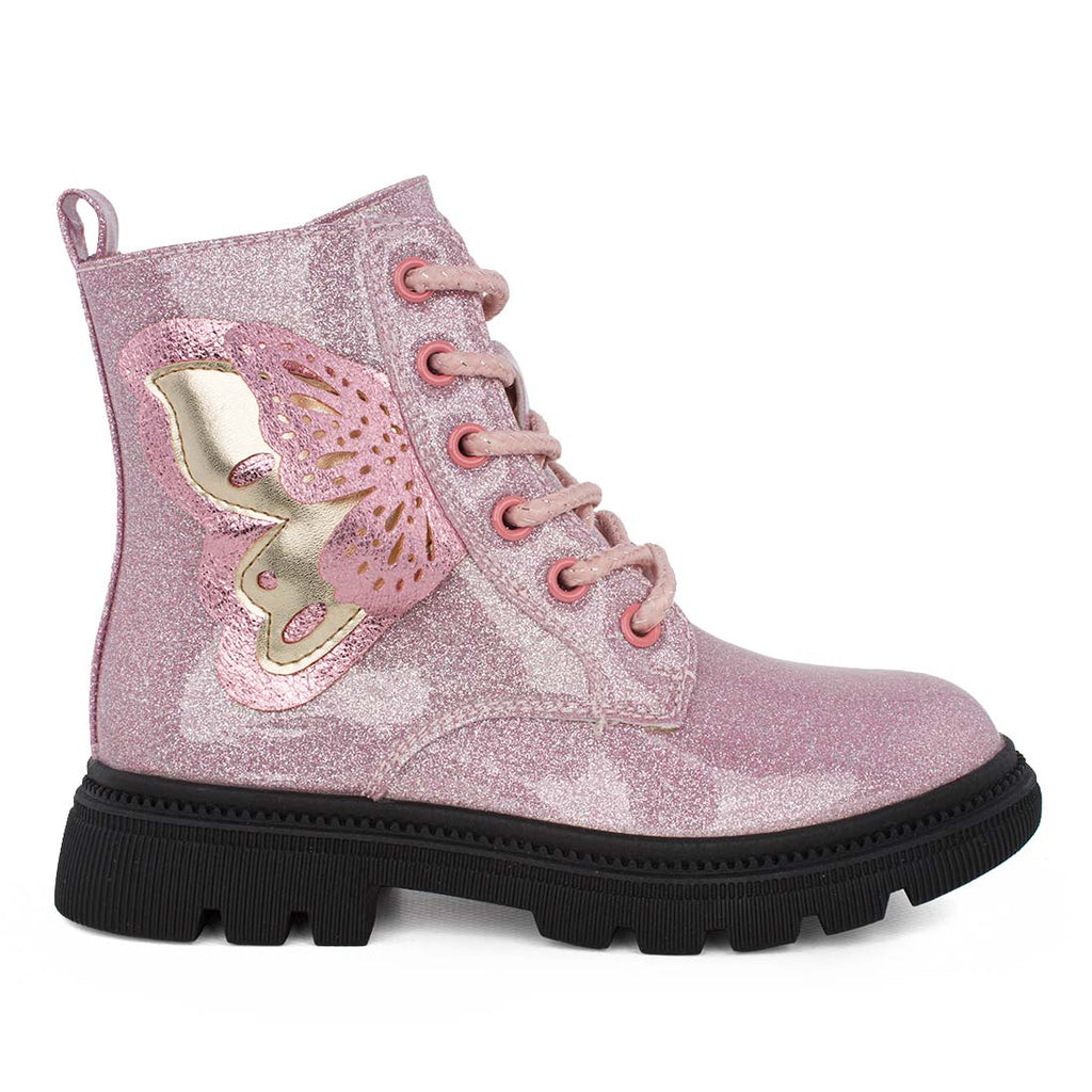Alegria shoes SK-PA-03 Αρβιλάκι για κορίτσι σε οικολογικό δέρμα λουστρίν Μεταλιζέ Glitter Ροζ