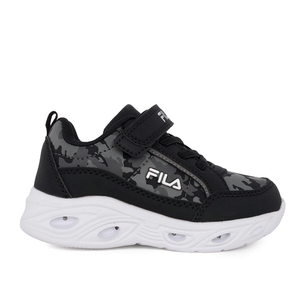 Fila Flash Gordon 6 V 7AF53019-033 Αθλητικό για αγόρι με φωτάκια σε συνθετικό δέρμα Παραλλαγής-Μαύρο.
