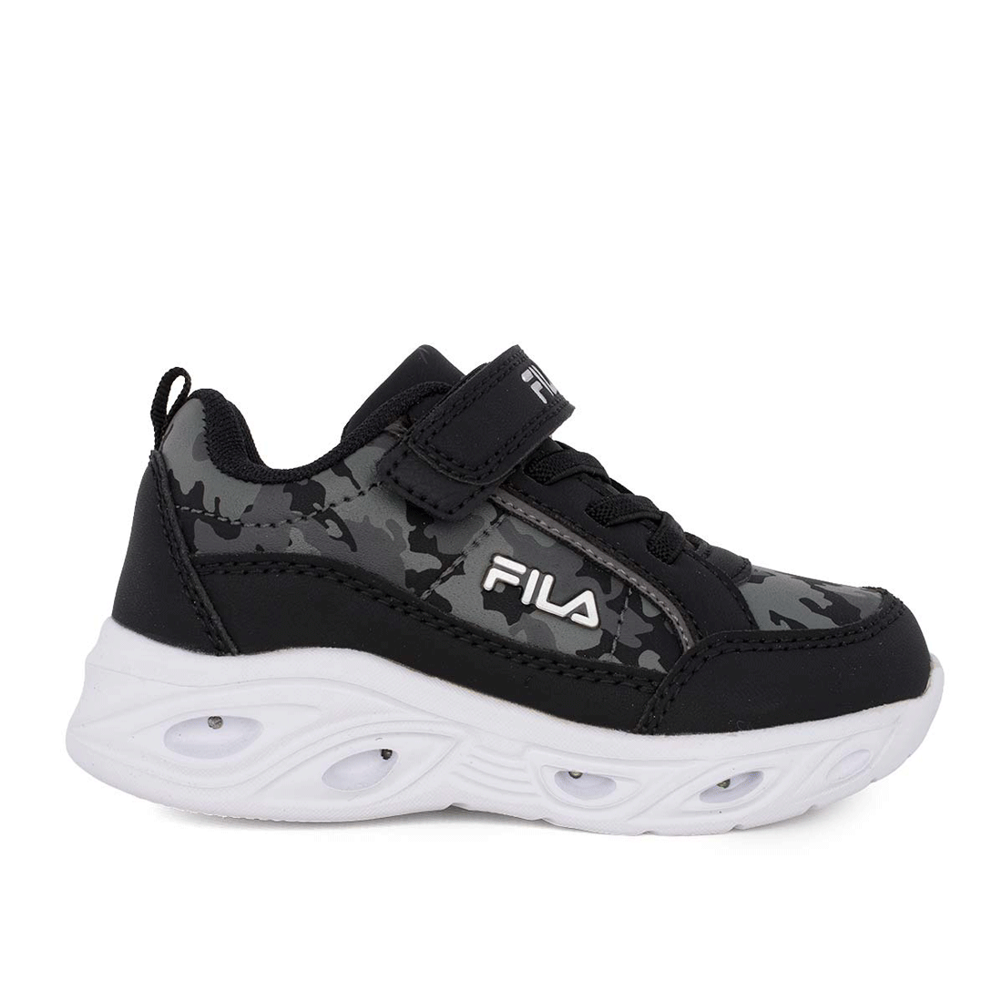 Fila Flash Gordon 6 V 7AF53019-033 Αθλητικό για αγόρι με φωτάκια σε συνθετικό δέρμα Παραλλαγής-Μαύρο.