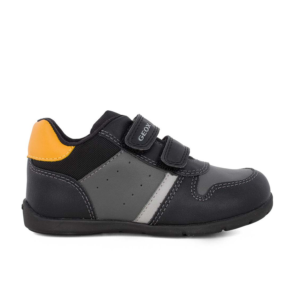 Geox b. elthan b. B461PB 000BC C9B2Q Sneakers για αγόρι δερμάτινο Γκρί-Μαύρο