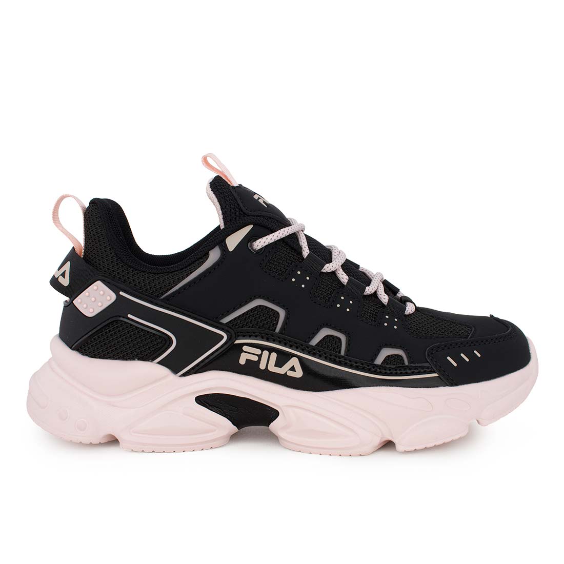Fila MEMORY SPINEL 3 LACE 3YF51022-095 Αθλητικό για κορίτσι σε συνθετικό υλικό και ύφασμα Ροζ-Μαύρο